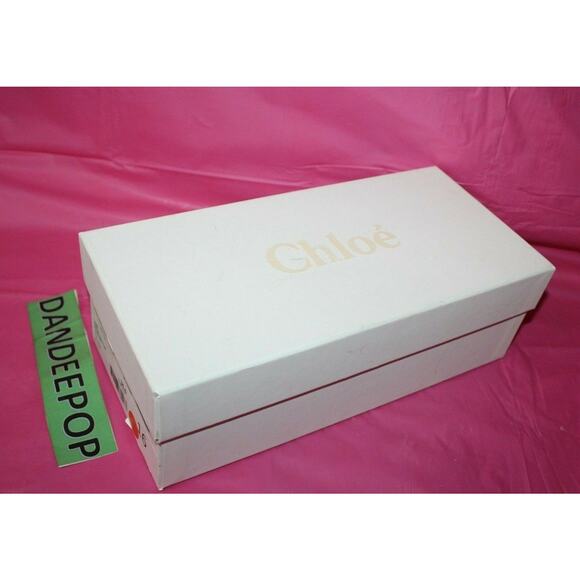 Chloe Pink Gold Ballerina Shoes Scalloped Ballet Flats IA012 Size 36.5 Women's 6 - Picture 7 of 8